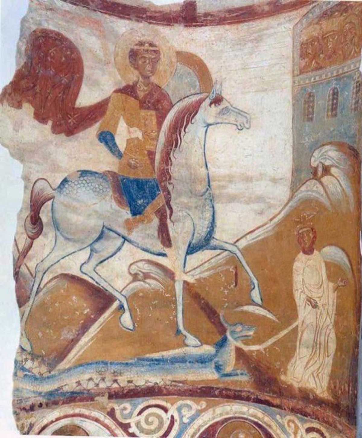 Фреска из цркве Свјатог Георгија у Старој Ладоги
